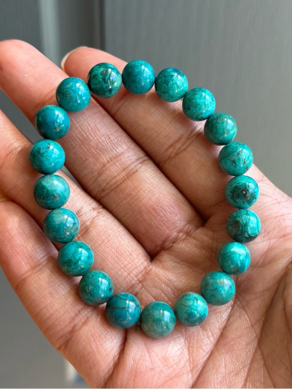 HQ Chrysocolla Crystal Bracelet 9.7mm